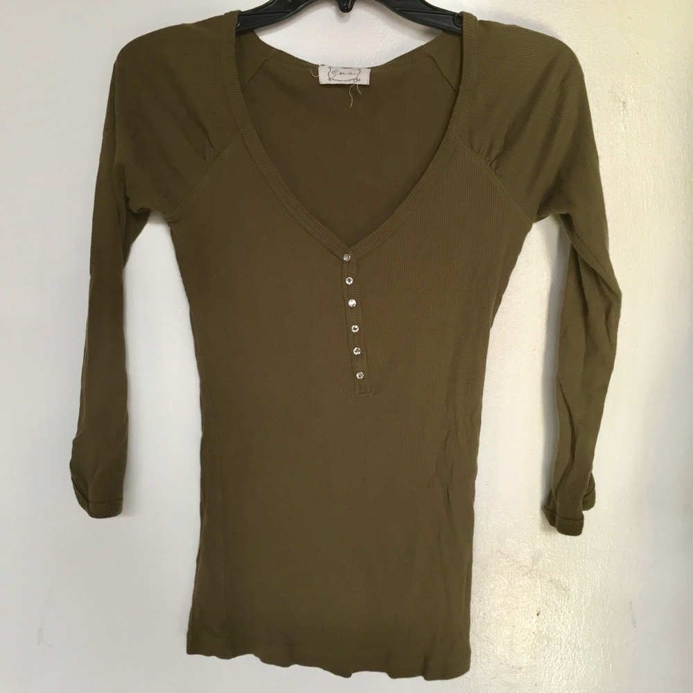 Olive 3/4 sleeve T
